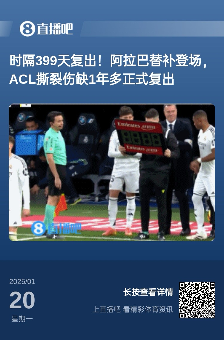  劉星也成玻璃人了！阿拉巴重傷399天后復出，時隔15天又遭遇傷病