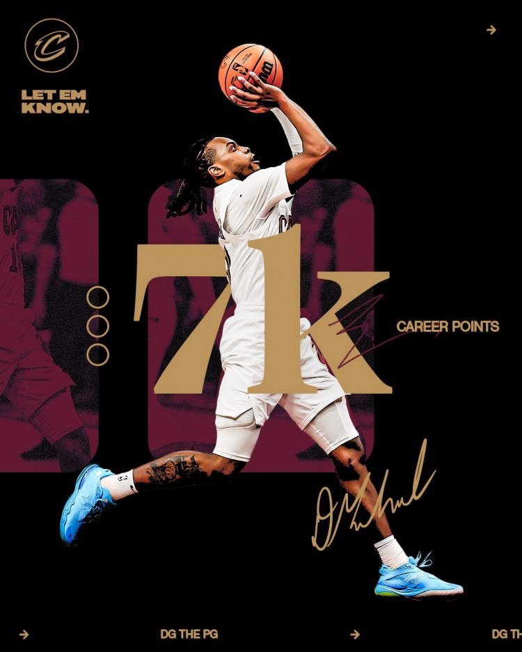  未來可期！加蘭騎士生涯得分達(dá)到7000分 隊(duì)史第11位！